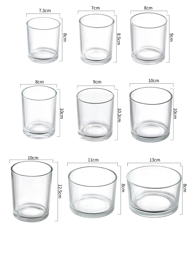 High Quality Transparent Glass Candle Cup Wedding Decoration Candle Holder Cup