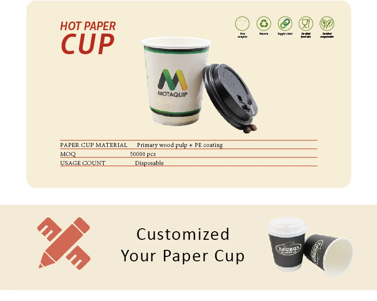 Single Wall Paper Cup Custom Coffee Paper Cup Disposable Cup